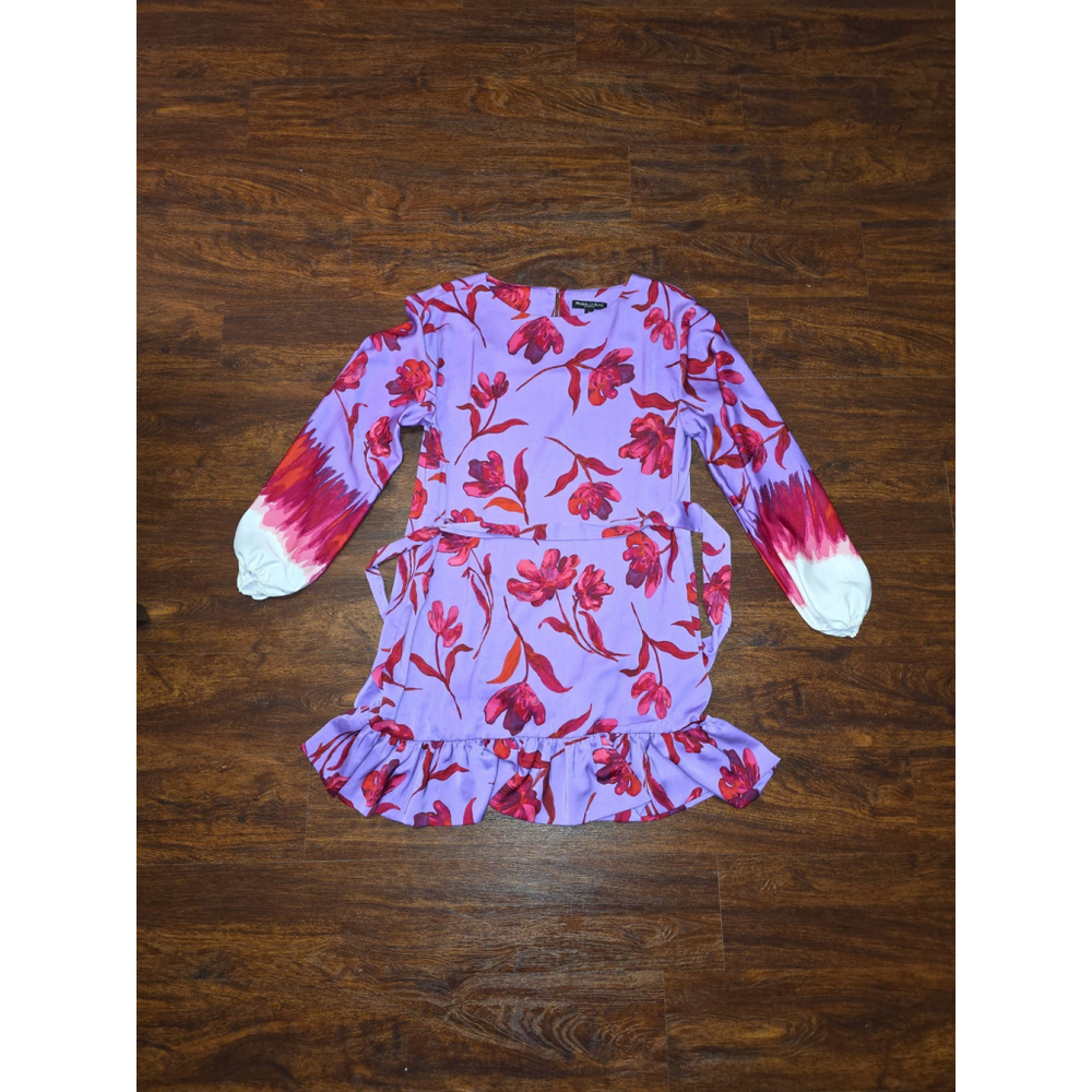 Prabal Gurung Purple Floral Dress size Large Worn Once